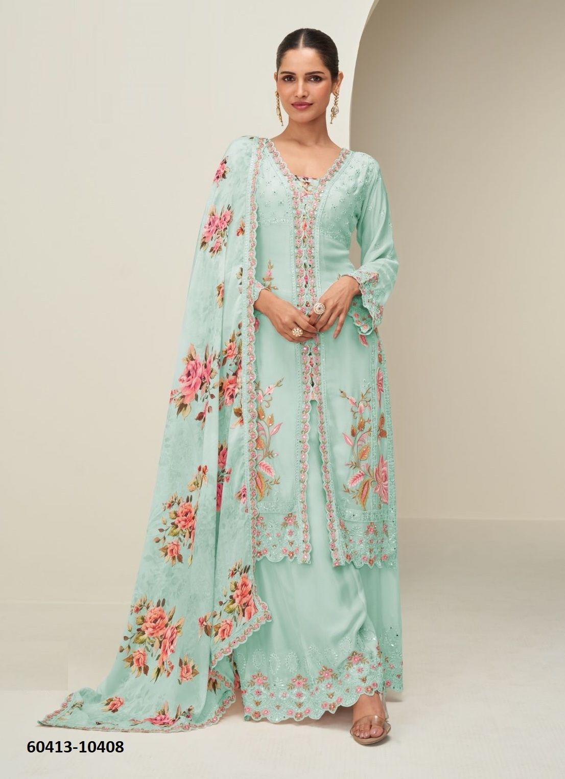 HRIDAYA - Catalog # 60413 (Set of 4 Readymade Salwar Suits) MADE IN INDIA BY AASHIRWAD