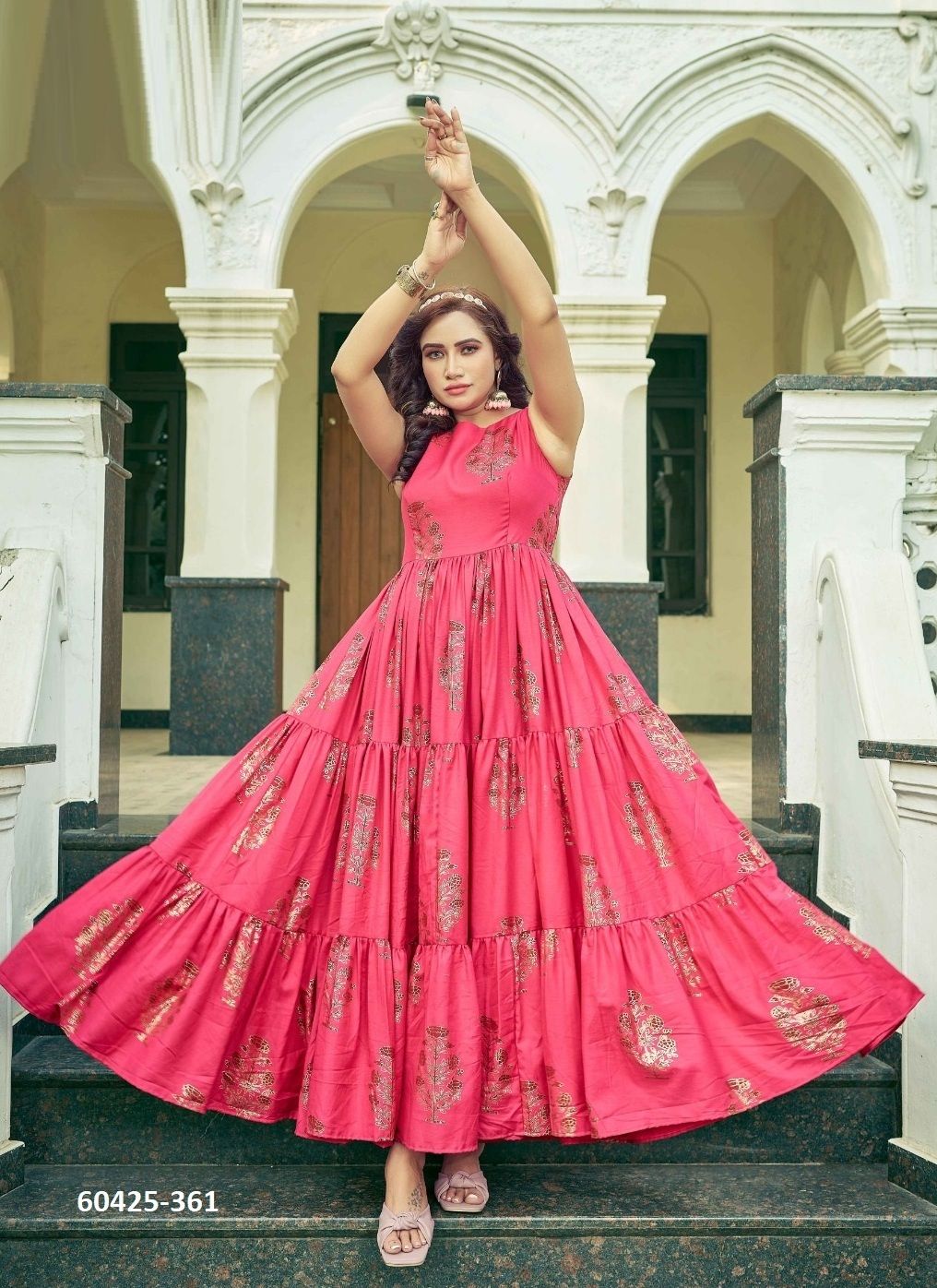 KANTI - Catalog # 60425 (Set of 5 Readymade Women's Kurtis / Tops) MADE IN INDIA BY MEHERIYA