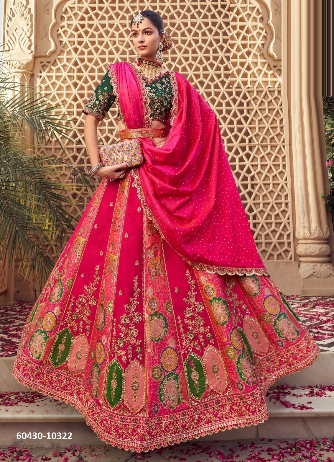 VRINDAVAN 57 - Catalog # 60430 (Set of 6 Semi-Stitched Lehengas) MADE IN INDIA BY ROYAL VIRASAT