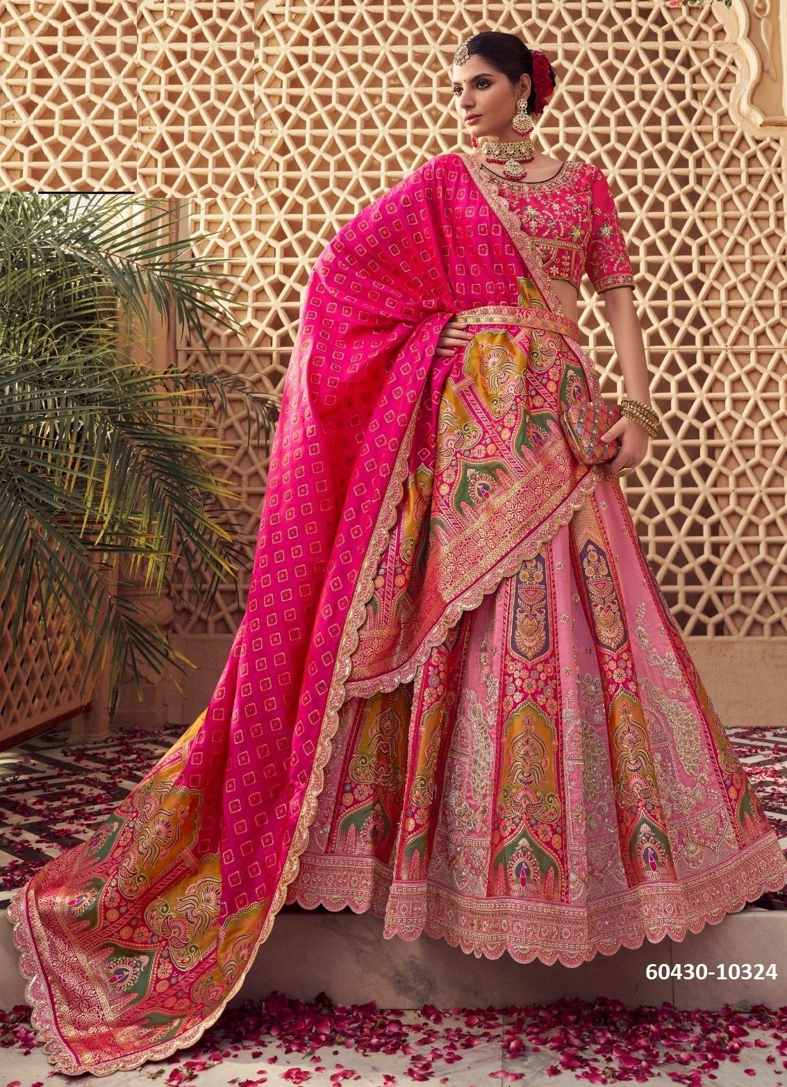 VRINDAVAN 57 - Catalog # 60430 (Set of 6 Semi-Stitched Lehengas) MADE IN INDIA BY ROYAL VIRASAT