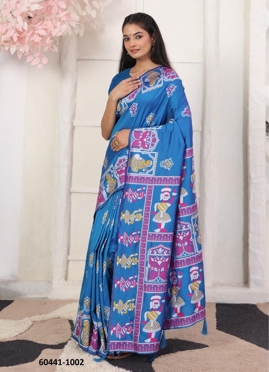 RANGMANCH - Catalog # 60441 (Set of 6 Sarees) MADE IN INDIA BY JAGRAASA