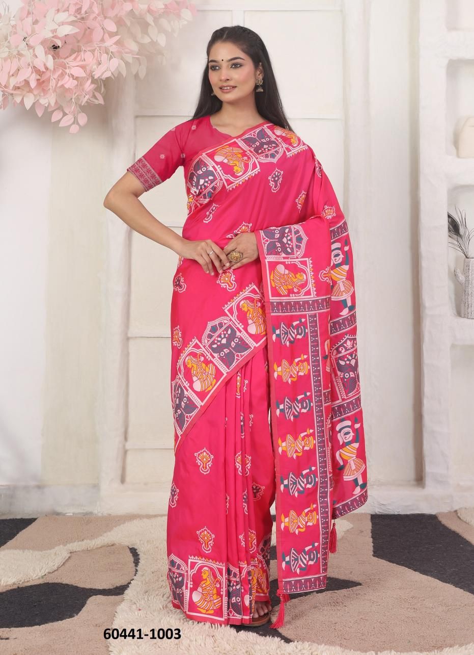 RANGMANCH - Catalog # 60441 (Set of 6 Sarees) MADE IN INDIA BY JAGRAASA