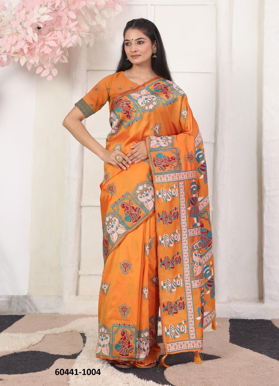 RANGMANCH - Catalog # 60441 (Set of 6 Sarees) MADE IN INDIA BY JAGRAASA