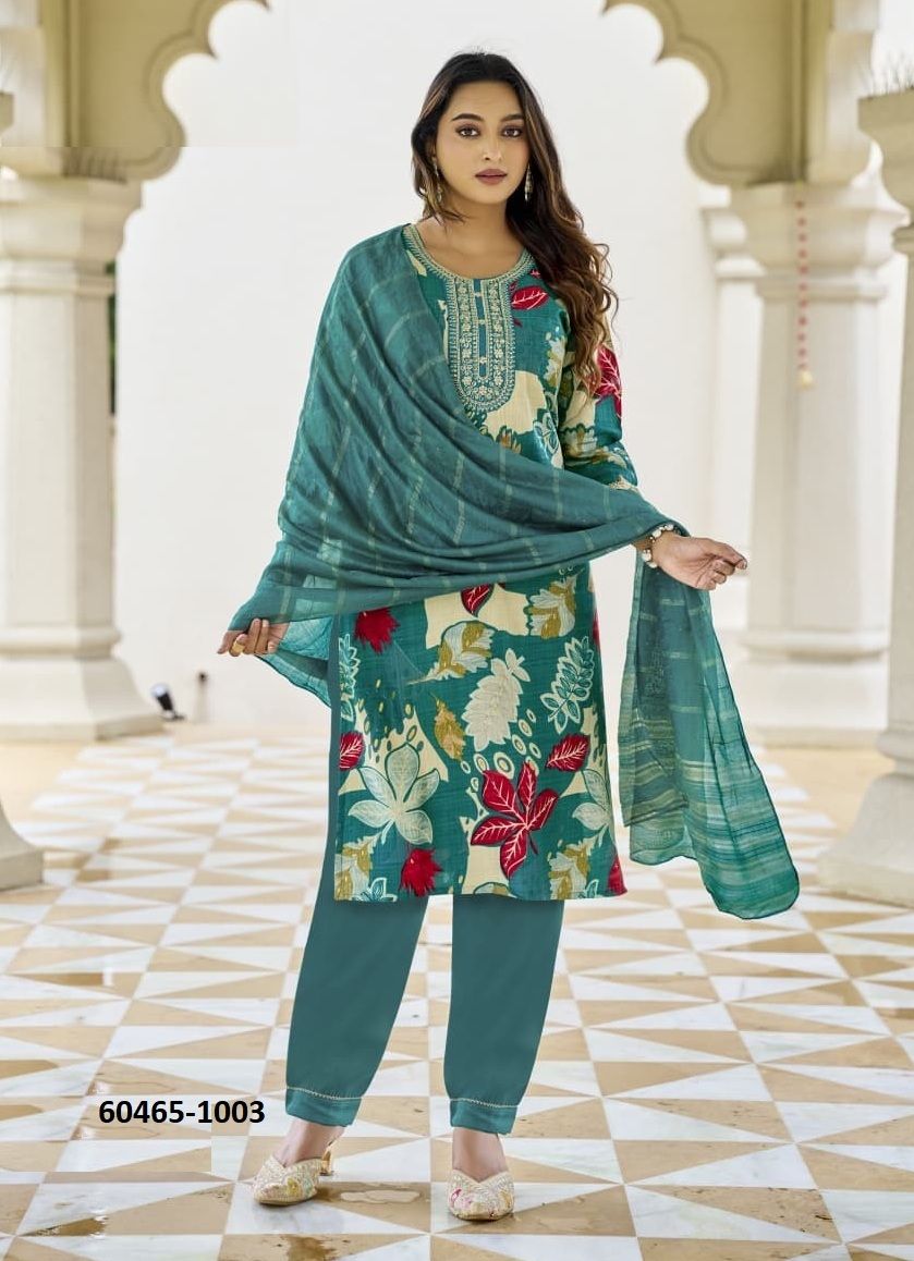 SANVARI - Catalog # 60465 (Set of 6 Readymade Salwar Suits) MADE IN INDIA BY OSSM
