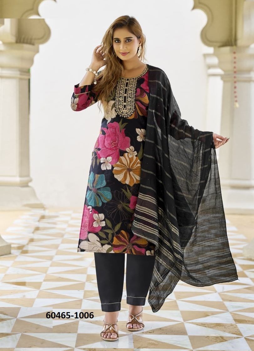 SANVARI - Catalog # 60465 (Set of 6 Readymade Salwar Suits) MADE IN INDIA BY OSSM