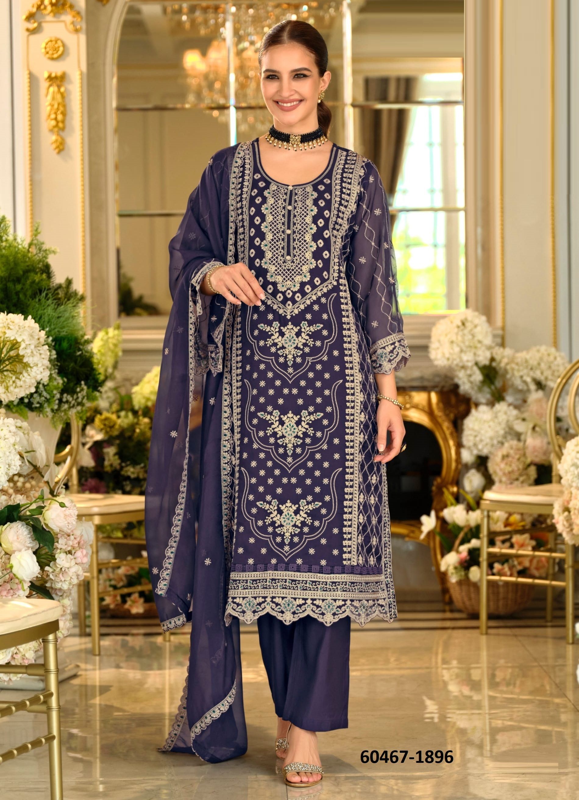 FASHION BEATS - Catalog # 60467 (Set of 3 Readymade Salwar Suits) MADE IN INDIA BY ZAVERI WOMAN