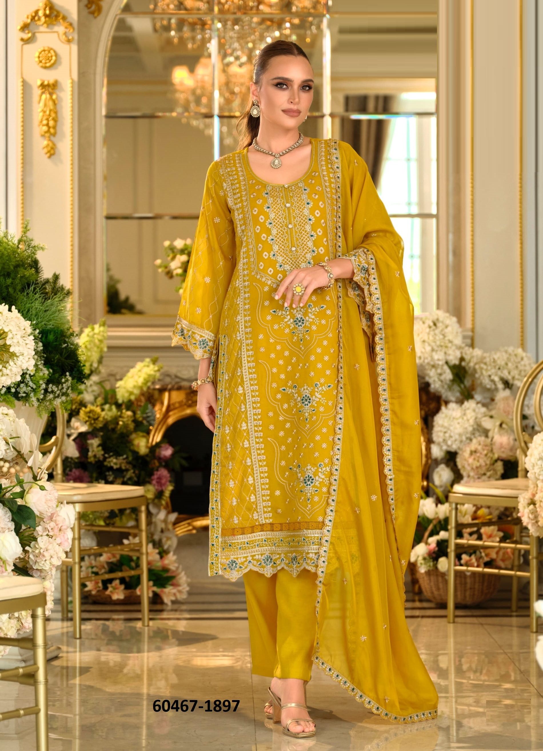 FASHION BEATS - Catalog # 60467 (Set of 3 Readymade Salwar Suits) MADE IN INDIA BY ZAVERI WOMAN