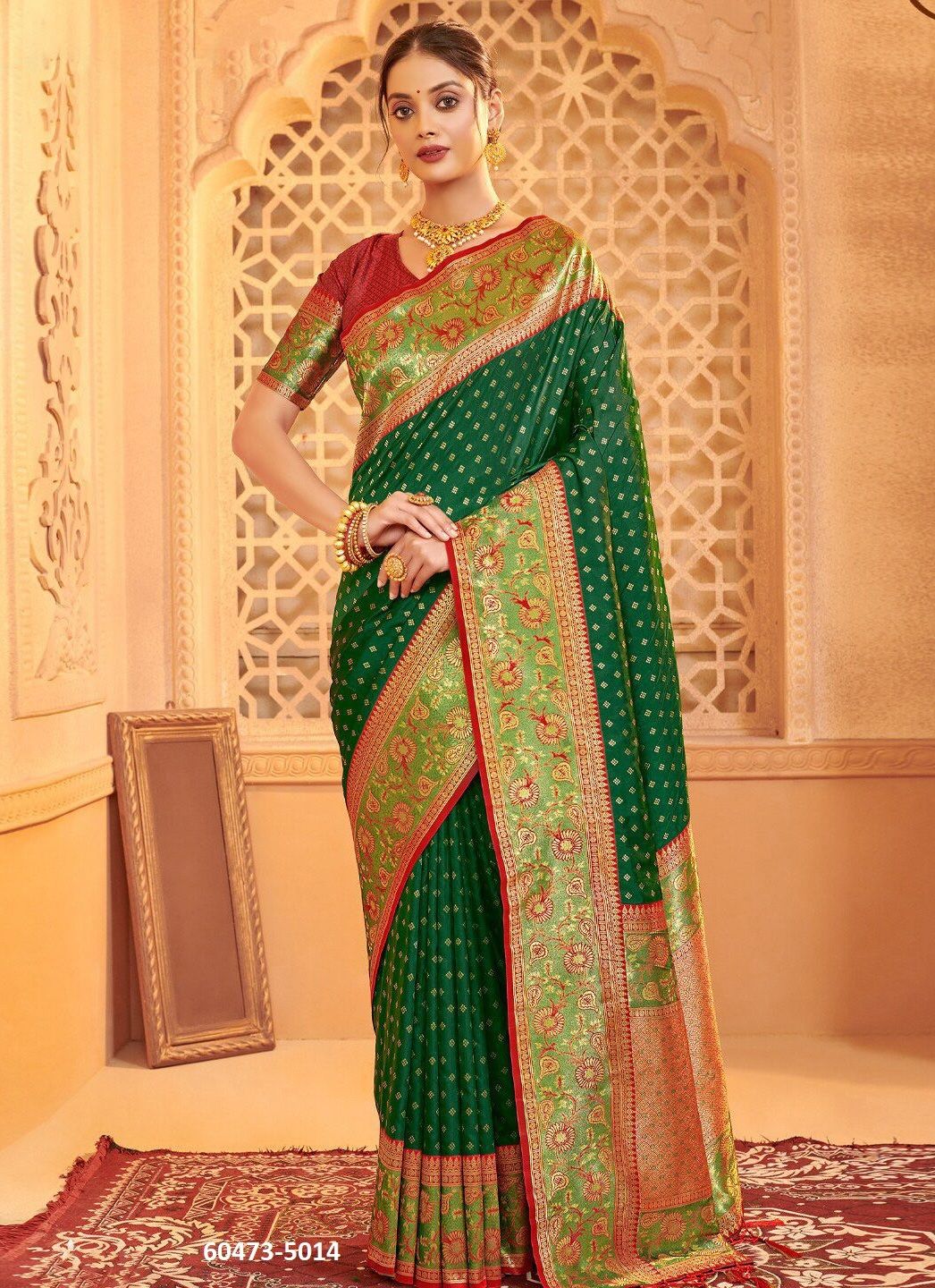 AFREEN - Catalog # 60473 (Set of 6 Sarees) MADE IN INDIA BY SERENGETI