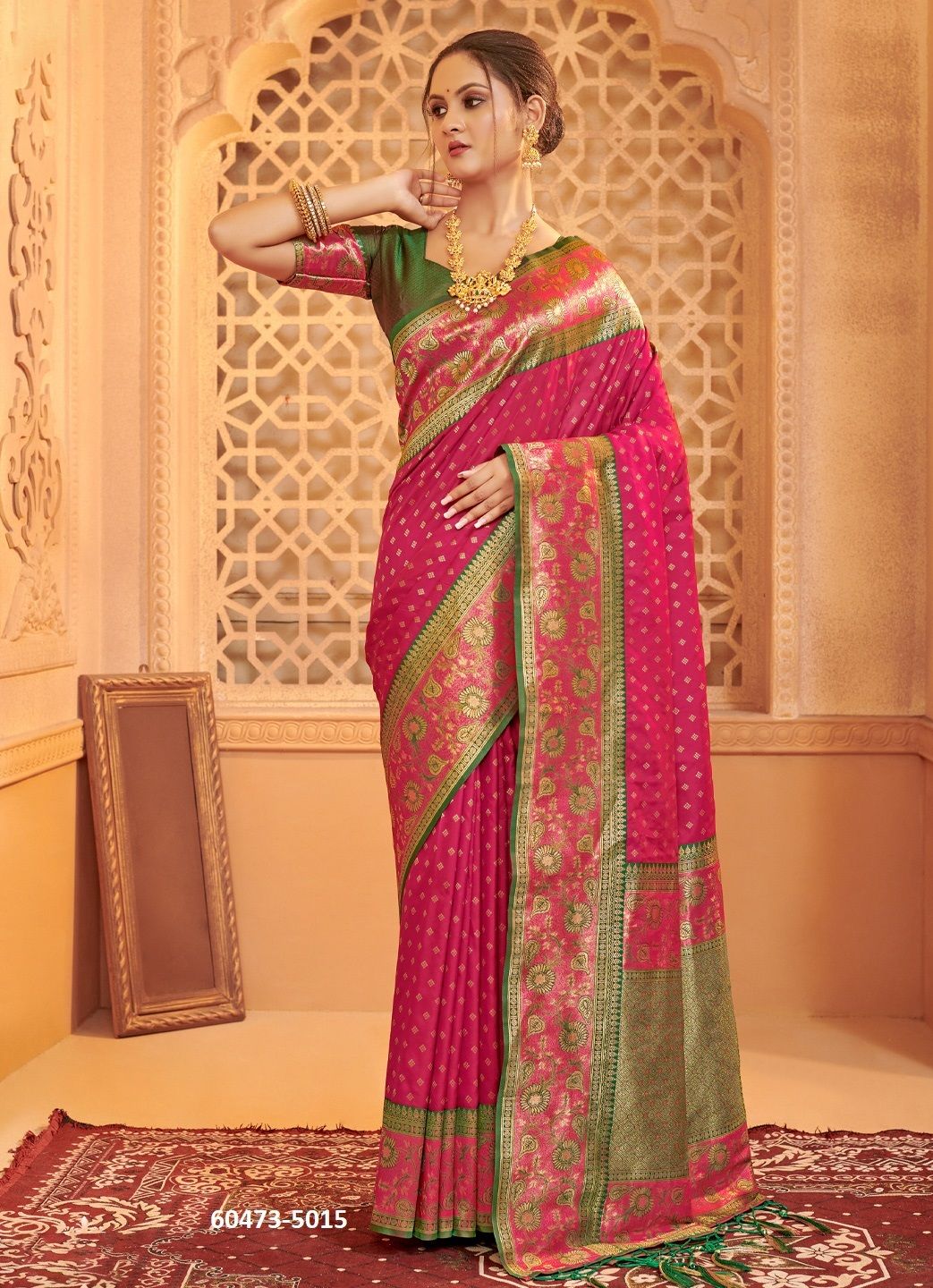 AFREEN - Catalog # 60473 (Set of 6 Sarees) MADE IN INDIA BY SERENGETI