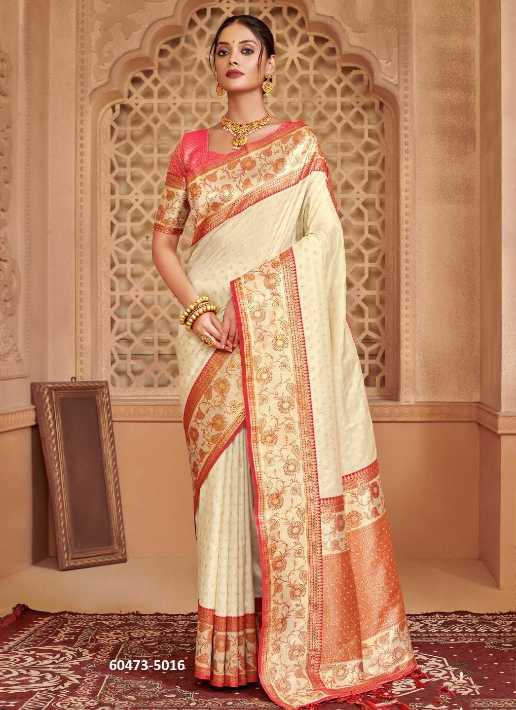 AFREEN - Catalog # 60473 (Set of 6 Sarees) MADE IN INDIA BY SERENGETI