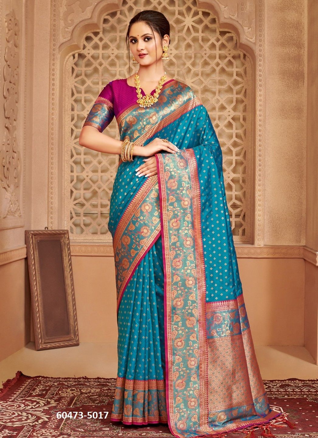 AFREEN - Catalog # 60473 (Set of 6 Sarees) MADE IN INDIA BY SERENGETI