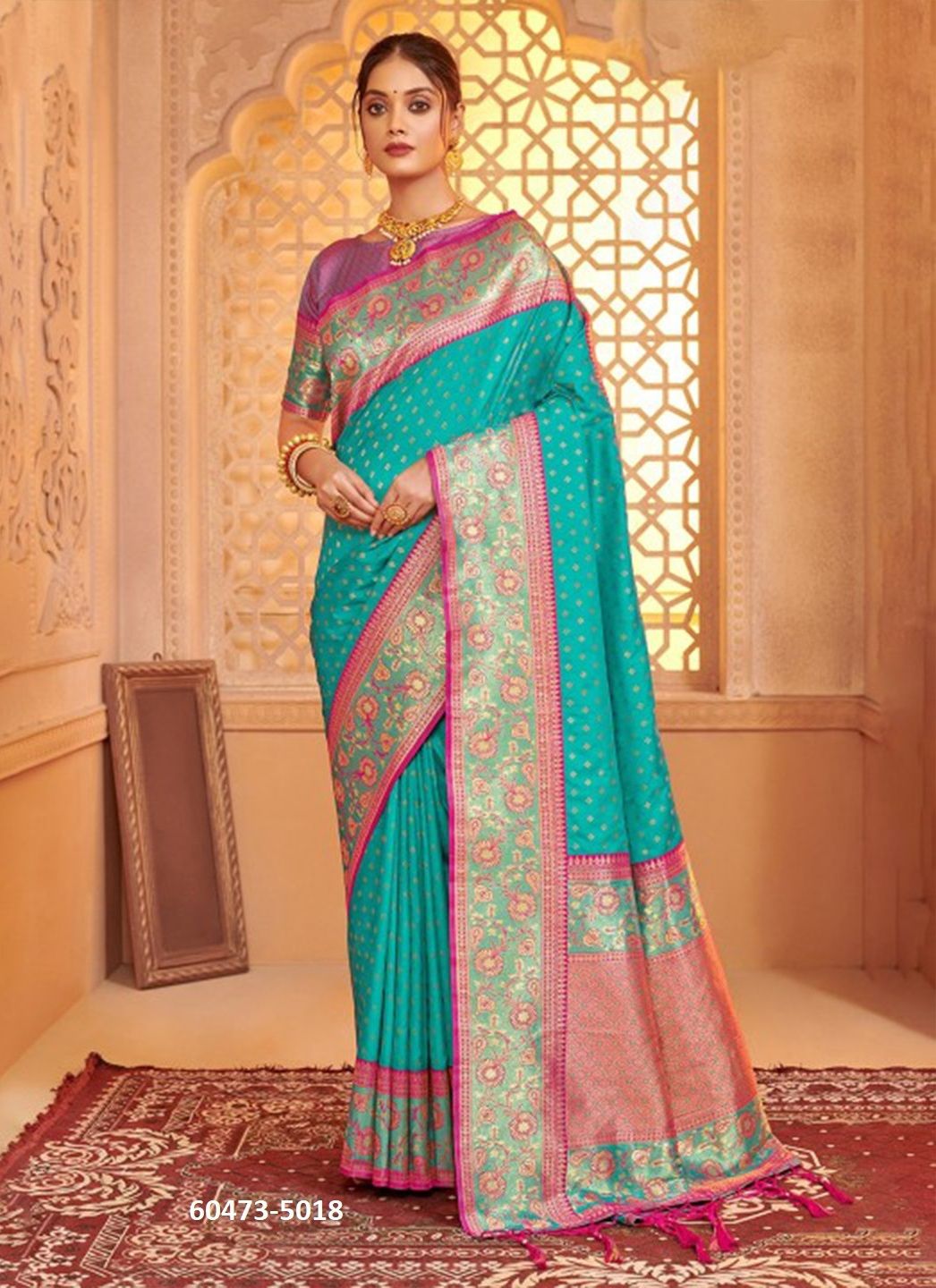 AFREEN - Catalog # 60473 (Set of 6 Sarees) MADE IN INDIA BY SERENGETI