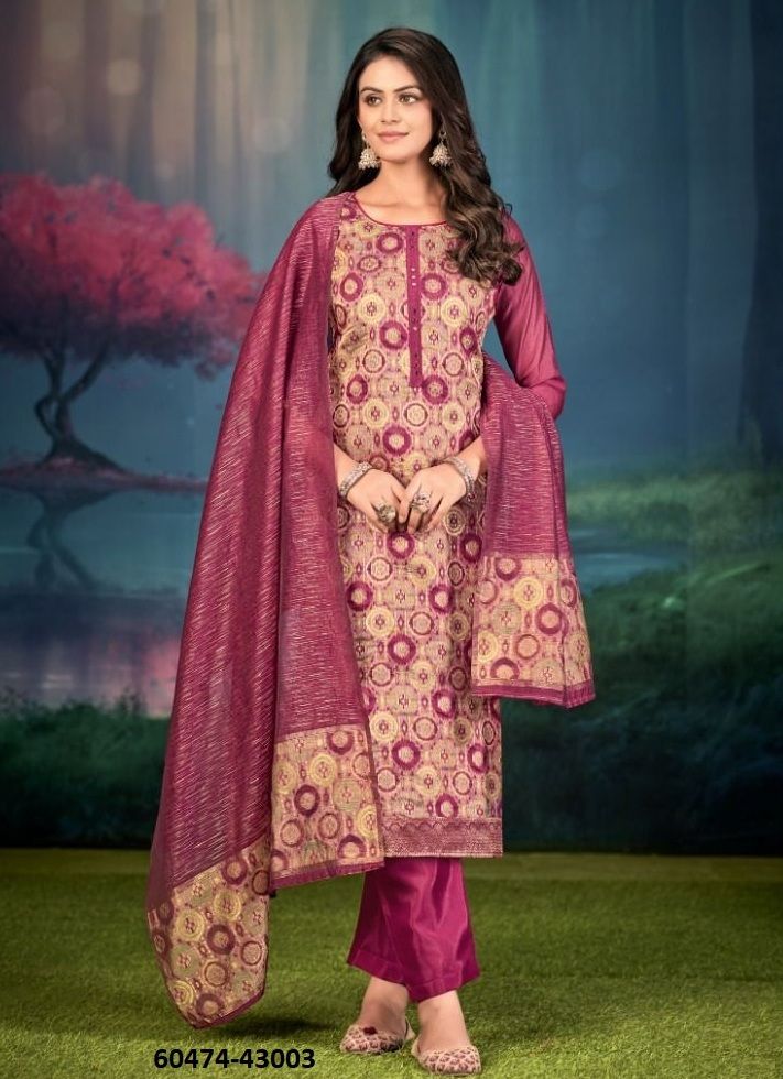 JAMDINI - Catalog # 60474 (Set of 12 Readymade Salwar Suits) MADE IN INDIA BY AABHARAN