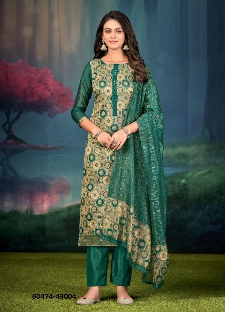 JAMDINI - Catalog # 60474 (Set of 12 Readymade Salwar Suits) MADE IN INDIA BY AABHARAN