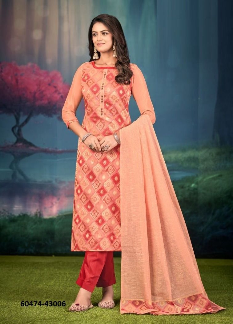 JAMDINI - Catalog # 60474 (Set of 12 Readymade Salwar Suits) MADE IN INDIA BY AABHARAN