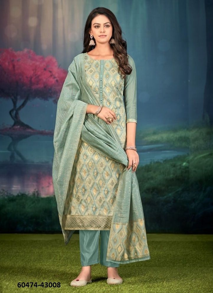 JAMDINI - Catalog # 60474 (Set of 12 Readymade Salwar Suits) MADE IN INDIA BY AABHARAN