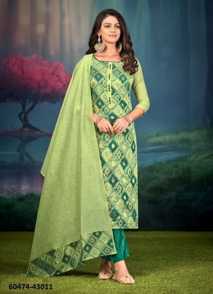 JAMDINI - Catalog # 60474 (Set of 12 Readymade Salwar Suits) MADE IN INDIA BY AABHARAN