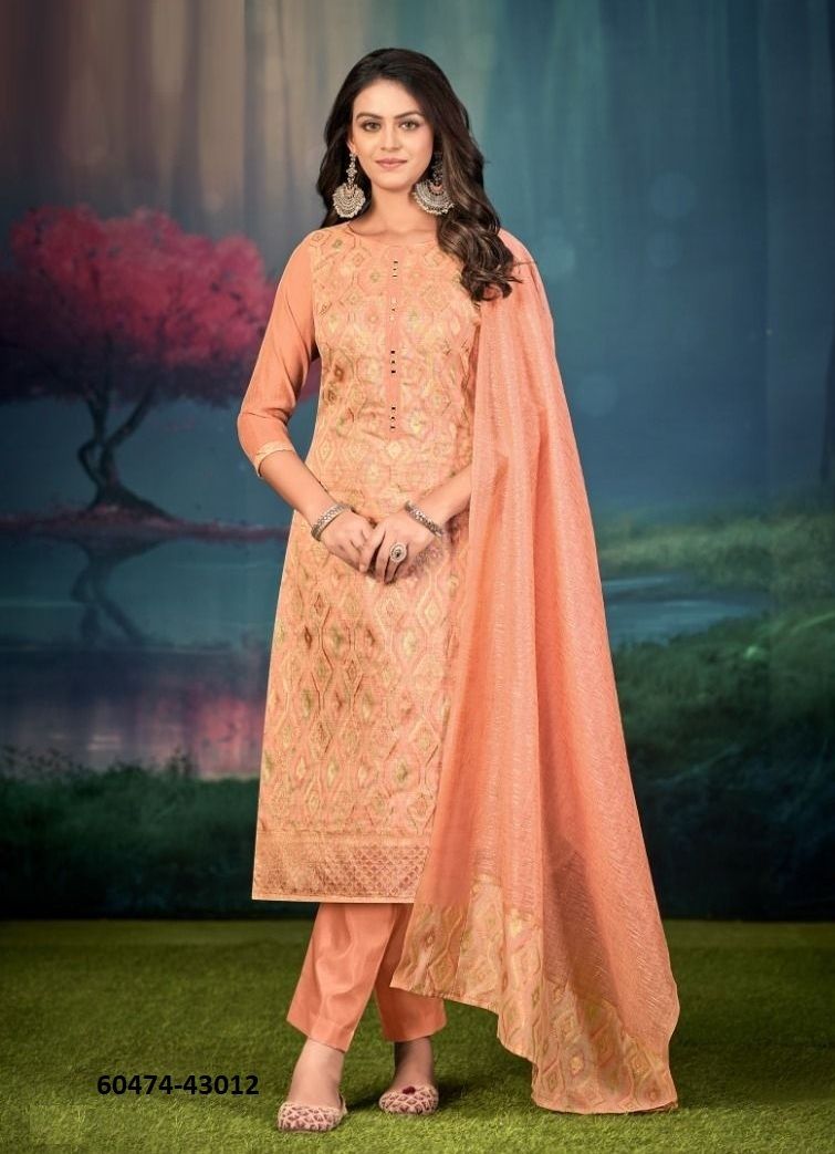 JAMDINI - Catalog # 60474 (Set of 12 Readymade Salwar Suits) MADE IN INDIA BY AABHARAN