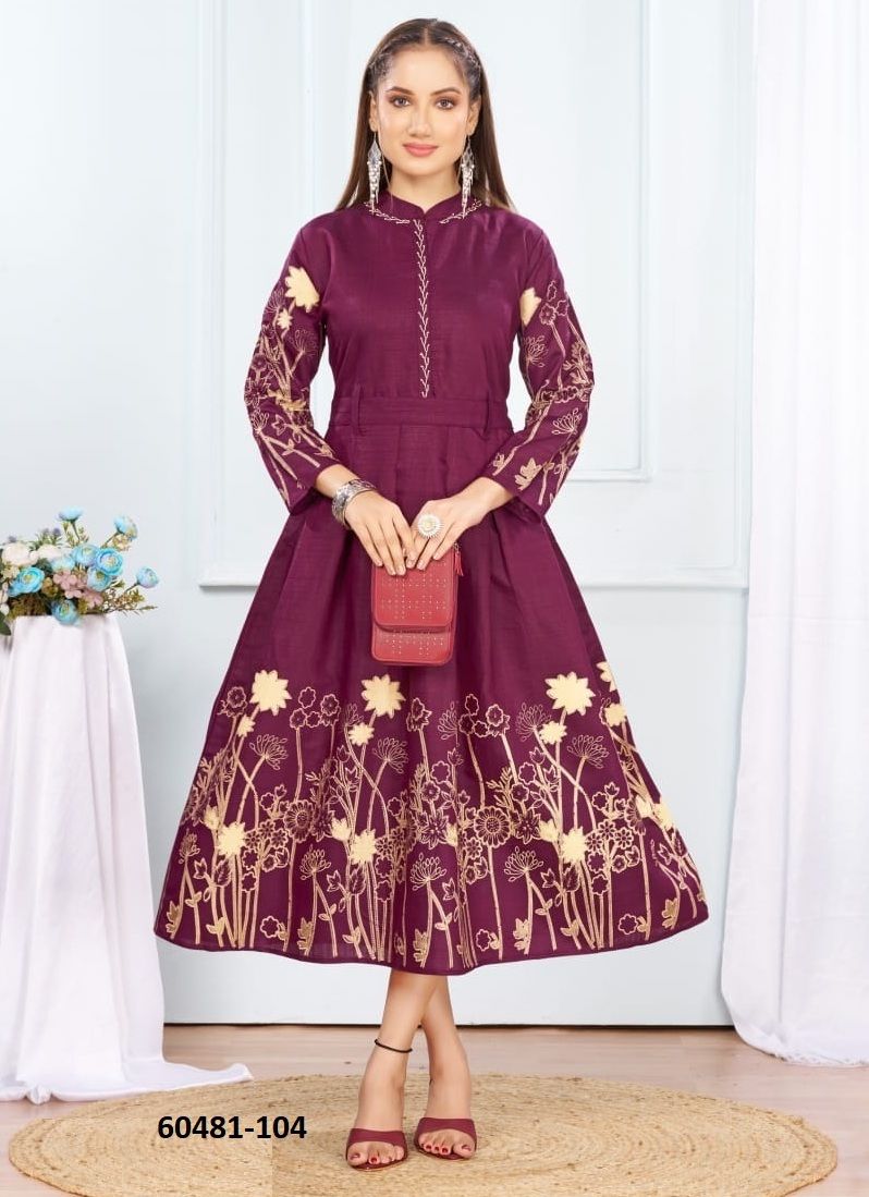 SURMAYI - Catalog # 60481 (Set of 6 Readymade Women's Kurtis / Tops) MADE IN INDIA BY DEE CEE