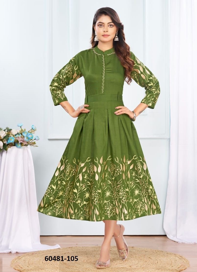 SURMAYI - Catalog # 60481 (Set of 6 Readymade Women's Kurtis / Tops) MADE IN INDIA BY DEE CEE