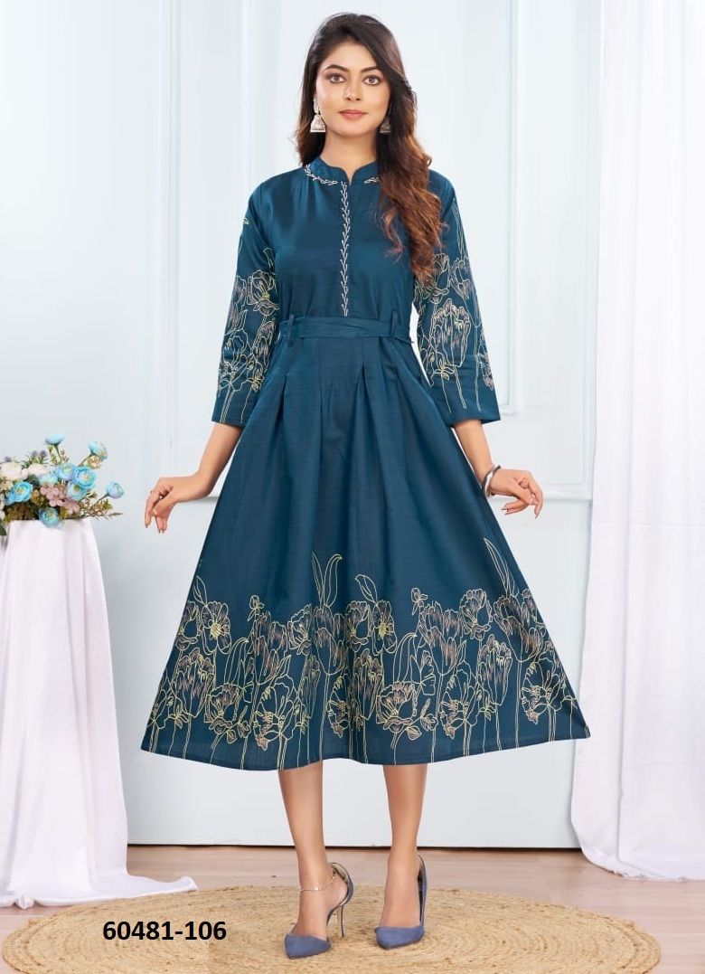 SURMAYI - Catalog # 60481 (Set of 6 Readymade Women's Kurtis / Tops) MADE IN INDIA BY DEE CEE