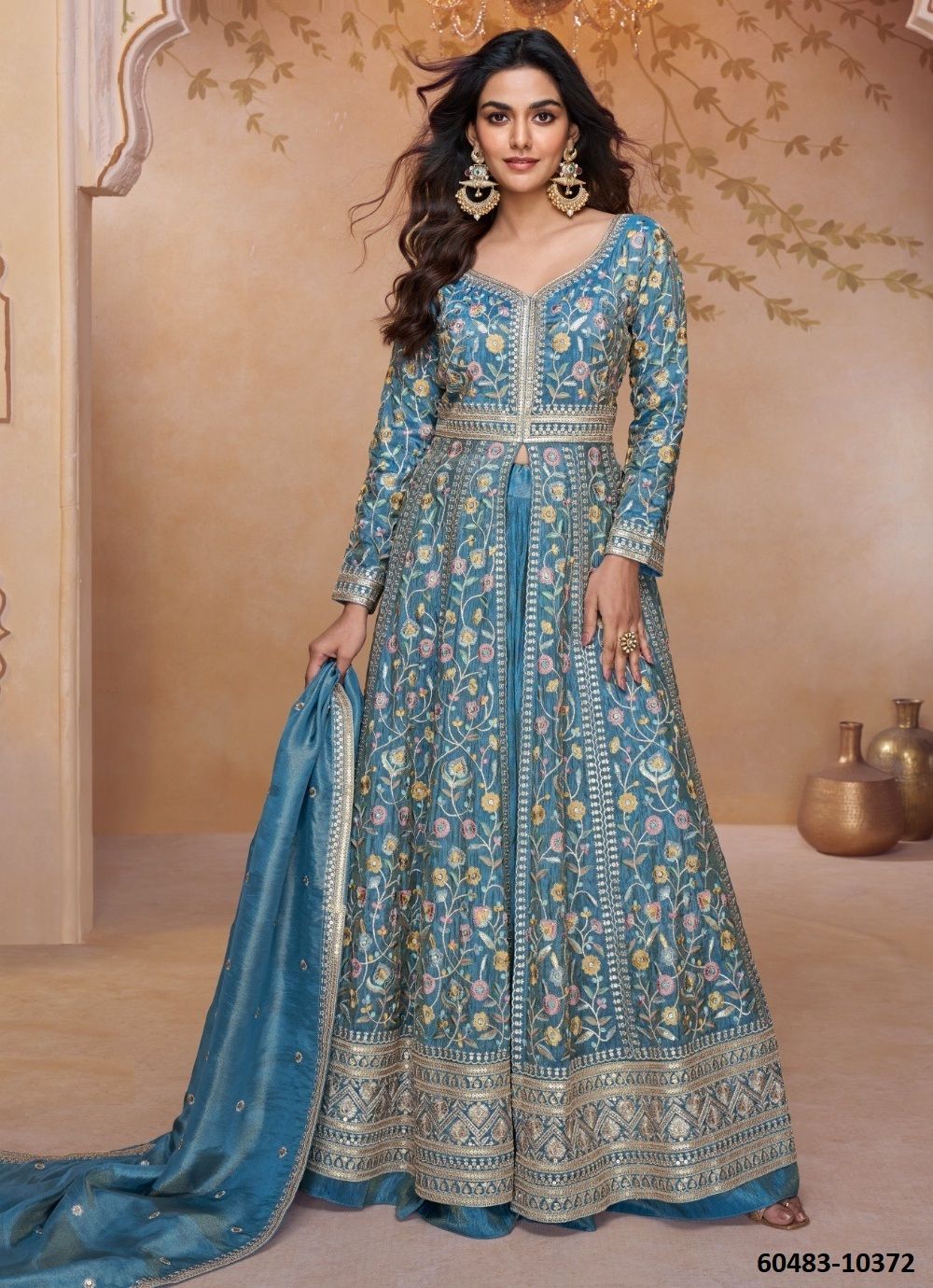 PRACHI - Catalog # 60483 (Set of 3 Indo-Western Outfits) MADE IN INDIA BY AASHIRWAD