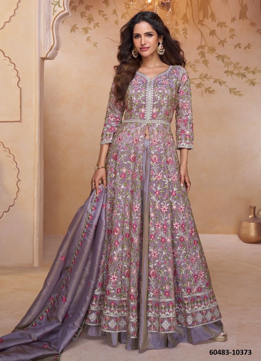 PRACHI - Catalog # 60483 (Set of 3 Indo-Western Outfits) MADE IN INDIA BY AASHIRWAD