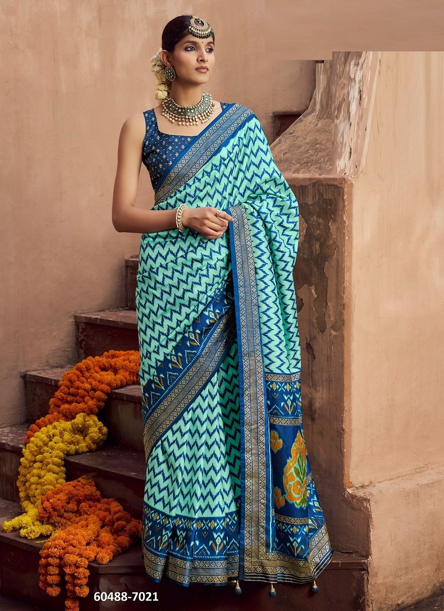 TAPASYA - Catalog # 60488 (Set of 6 Sarees) MADE IN INDIA BY KRESHVA