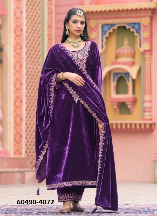 GLAMAZON VELVET - Catalog # 60490 (Set of 6 Semi-Stitched / Un-Stitched Suits) MADE IN INDIA BY AAA BY KALARANG GLAMAZON VELVET - Catalog # 60490 (Set of 6 Semi-Stitched / Un-Stitched Suits) MADE IN INDIA BY AAA BY KALARANG