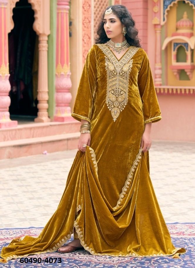 GLAMAZON VELVET - Catalog # 60490 (Set of 6 Semi-Stitched / Un-Stitched Suits) MADE IN INDIA BY AAA BY KALARANG GLAMAZON VELVET - Catalog # 60490 (Set of 6 Semi-Stitched / Un-Stitched Suits) MADE IN INDIA BY AAA BY KALARANG