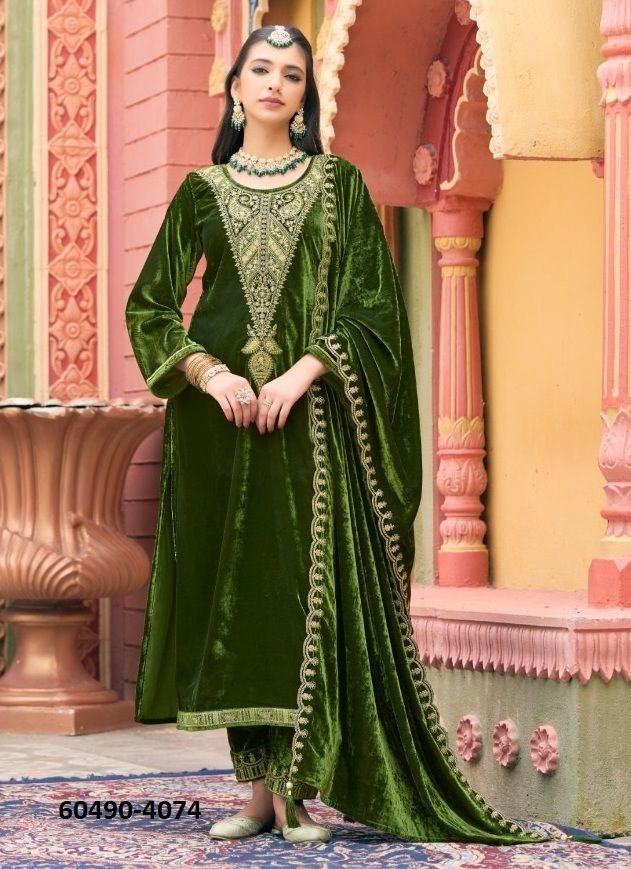 GLAMAZON VELVET - Catalog # 60490 (Set of 6 Semi-Stitched / Un-Stitched Suits) MADE IN INDIA BY AAA BY KALARANG GLAMAZON VELVET - Catalog # 60490 (Set of 6 Semi-Stitched / Un-Stitched Suits) MADE IN INDIA BY AAA BY KALARANG