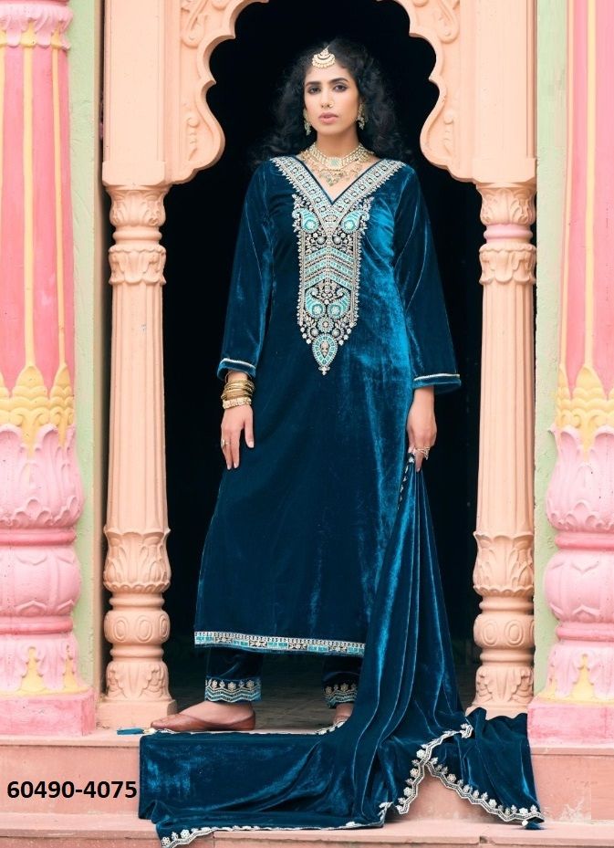GLAMAZON VELVET - Catalog # 60490 (Set of 6 Semi-Stitched / Un-Stitched Suits) MADE IN INDIA BY AAA BY KALARANG GLAMAZON VELVET - Catalog # 60490 (Set of 6 Semi-Stitched / Un-Stitched Suits) MADE IN INDIA BY AAA BY KALARANG