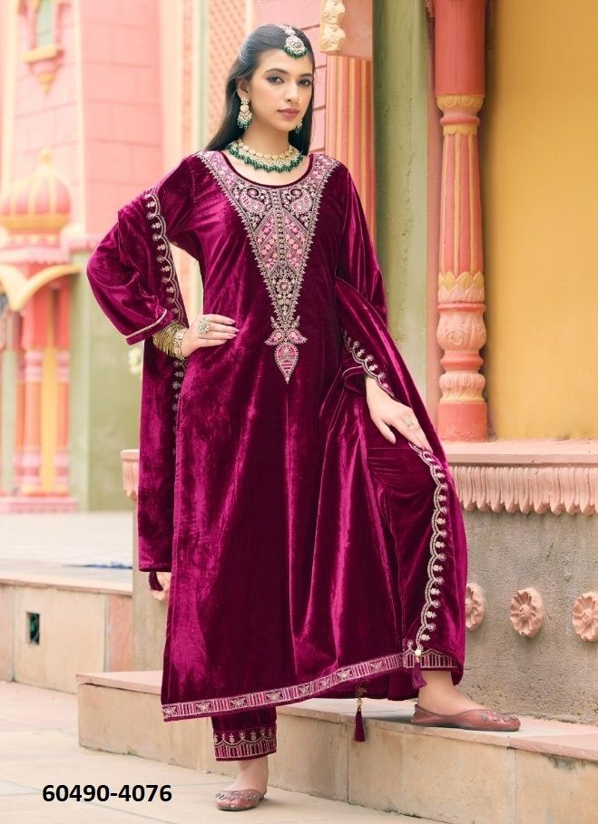 GLAMAZON VELVET - Catalog # 60490 (Set of 6 Semi-Stitched / Un-Stitched Suits) MADE IN INDIA BY AAA BY KALARANG GLAMAZON VELVET - Catalog # 60490 (Set of 6 Semi-Stitched / Un-Stitched Suits) MADE IN INDIA BY AAA BY KALARANG