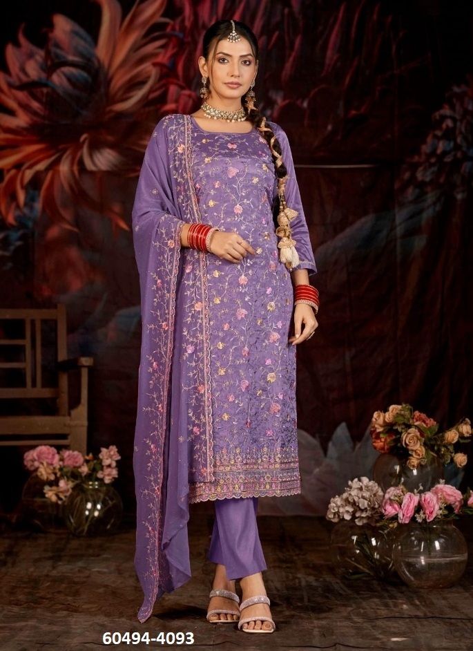 GOLDEN PEARL - Catalog # 60494 (Set of 4 Semi-Stitched / Un-Stitched Suits) MADE IN INDIA BY KALARANG GOLDEN PEARL - Catalog # 60494 (Set of 4 Semi-Stitched / Un-Stitched Suits) MADE IN INDIA BY KALARANG