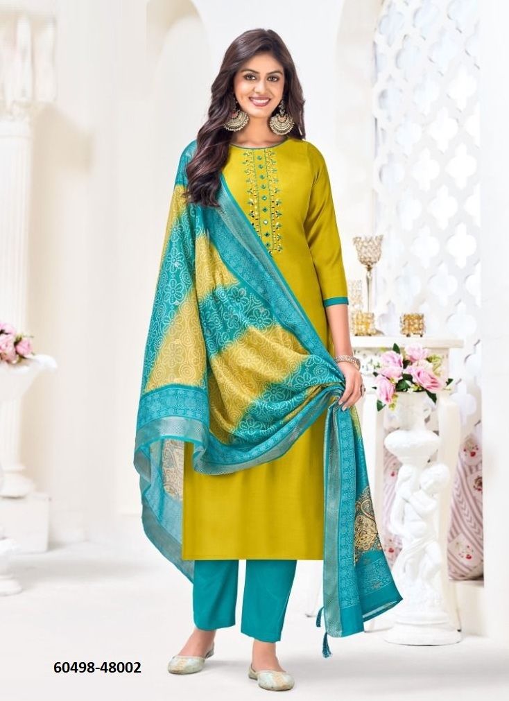 ALAVIRA - Catalog # 60498 (Set of 12 Readymade Salwar Suits) MADE IN INDIA BY JAGRAASA