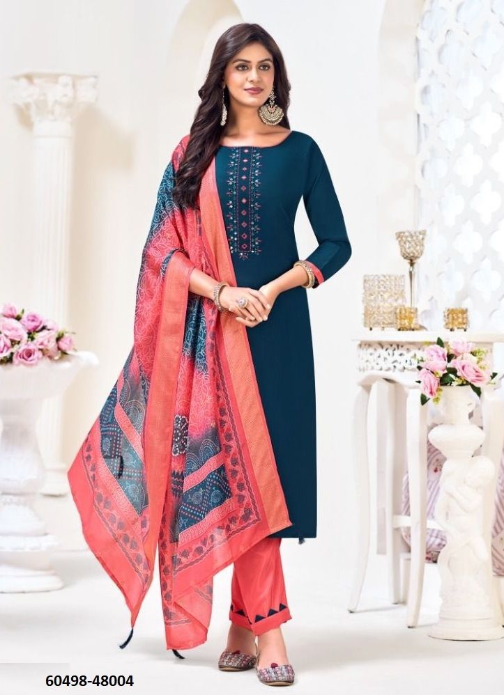 ALAVIRA - Catalog # 60498 (Set of 12 Readymade Salwar Suits) MADE IN INDIA BY JAGRAASA