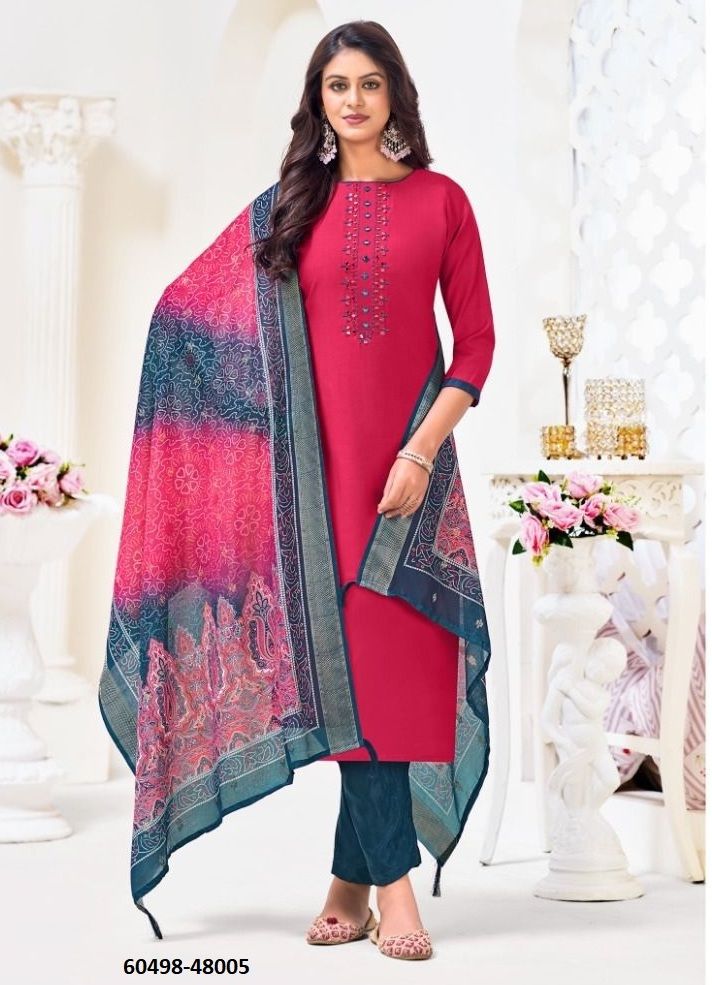ALAVIRA - Catalog # 60498 (Set of 12 Readymade Salwar Suits) MADE IN INDIA BY JAGRAASA