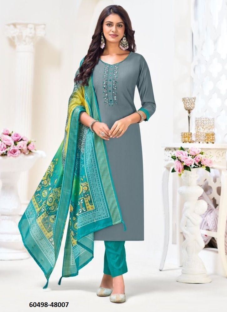 ALAVIRA - Catalog # 60498 (Set of 12 Readymade Salwar Suits) MADE IN INDIA BY JAGRAASA