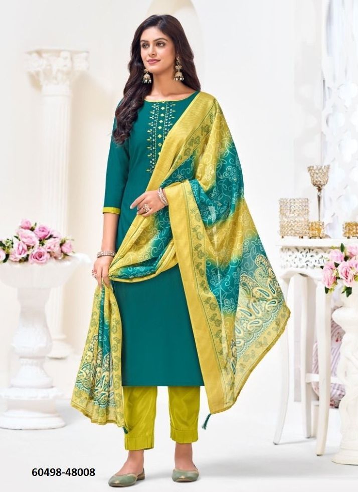 ALAVIRA - Catalog # 60498 (Set of 12 Readymade Salwar Suits) MADE IN INDIA BY JAGRAASA