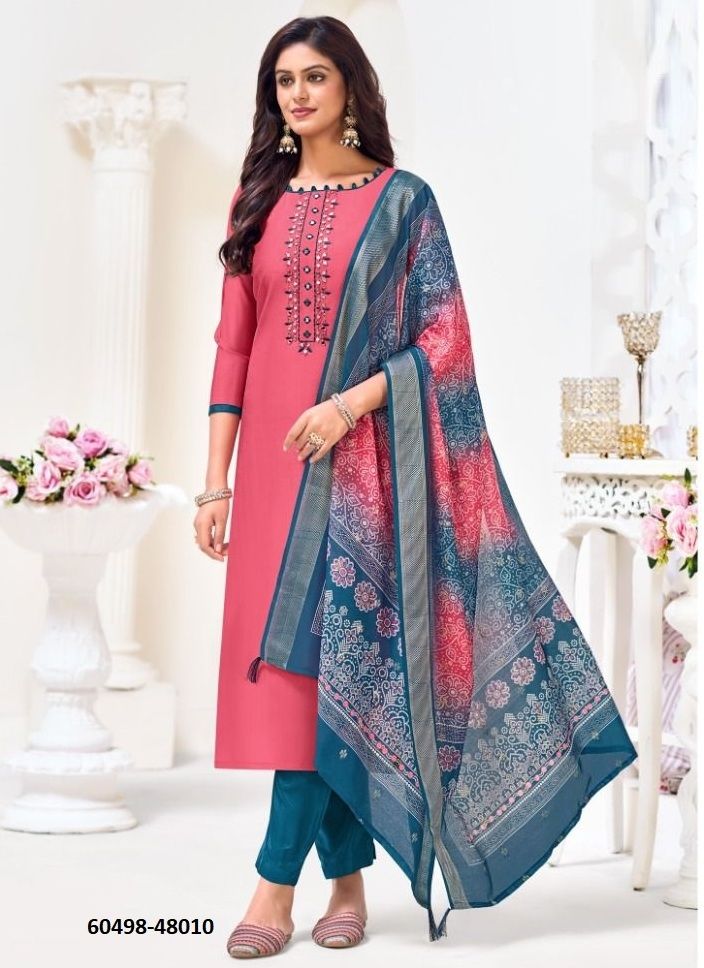 ALAVIRA - Catalog # 60498 (Set of 12 Readymade Salwar Suits) MADE IN INDIA BY JAGRAASA