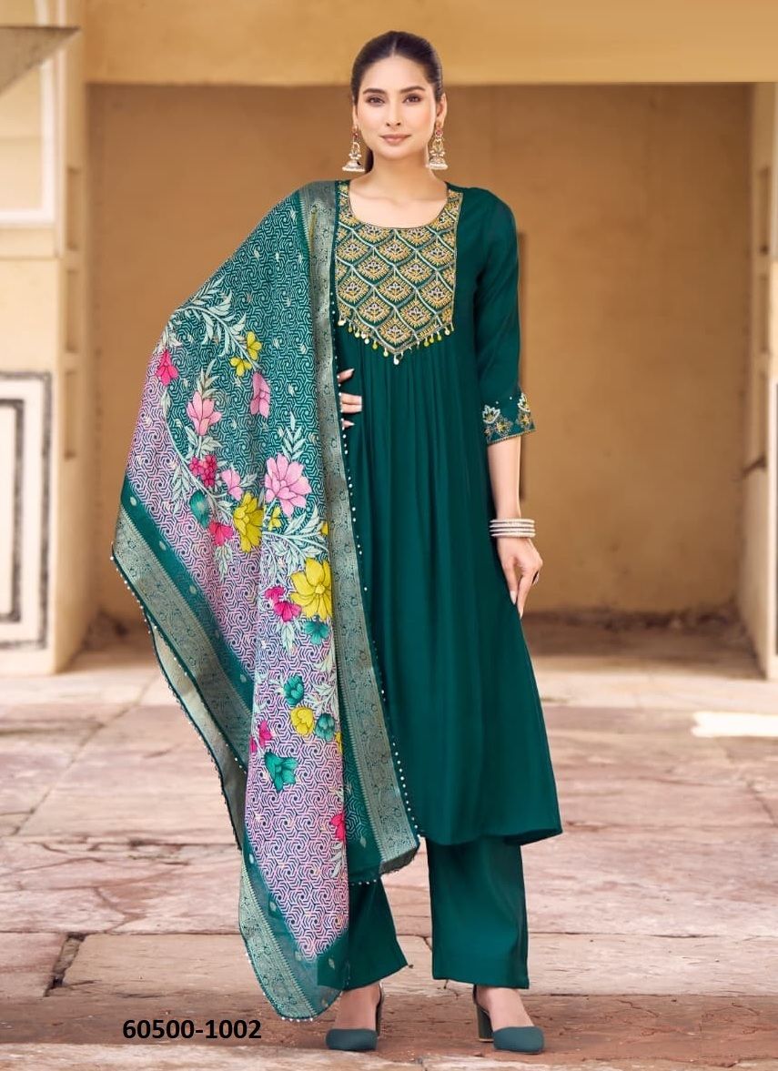 SIMARAN - Catalog # 60500 (Set of 4 Readymade Salwar Suits) MADE IN INDIA BY KARISSA