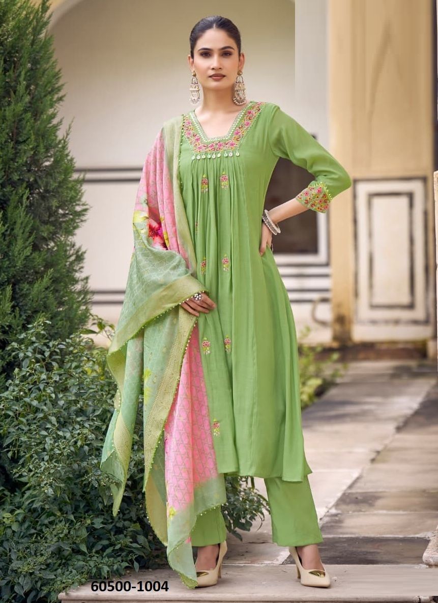 SIMARAN - Catalog # 60500 (Set of 4 Readymade Salwar Suits) MADE IN INDIA BY KARISSA