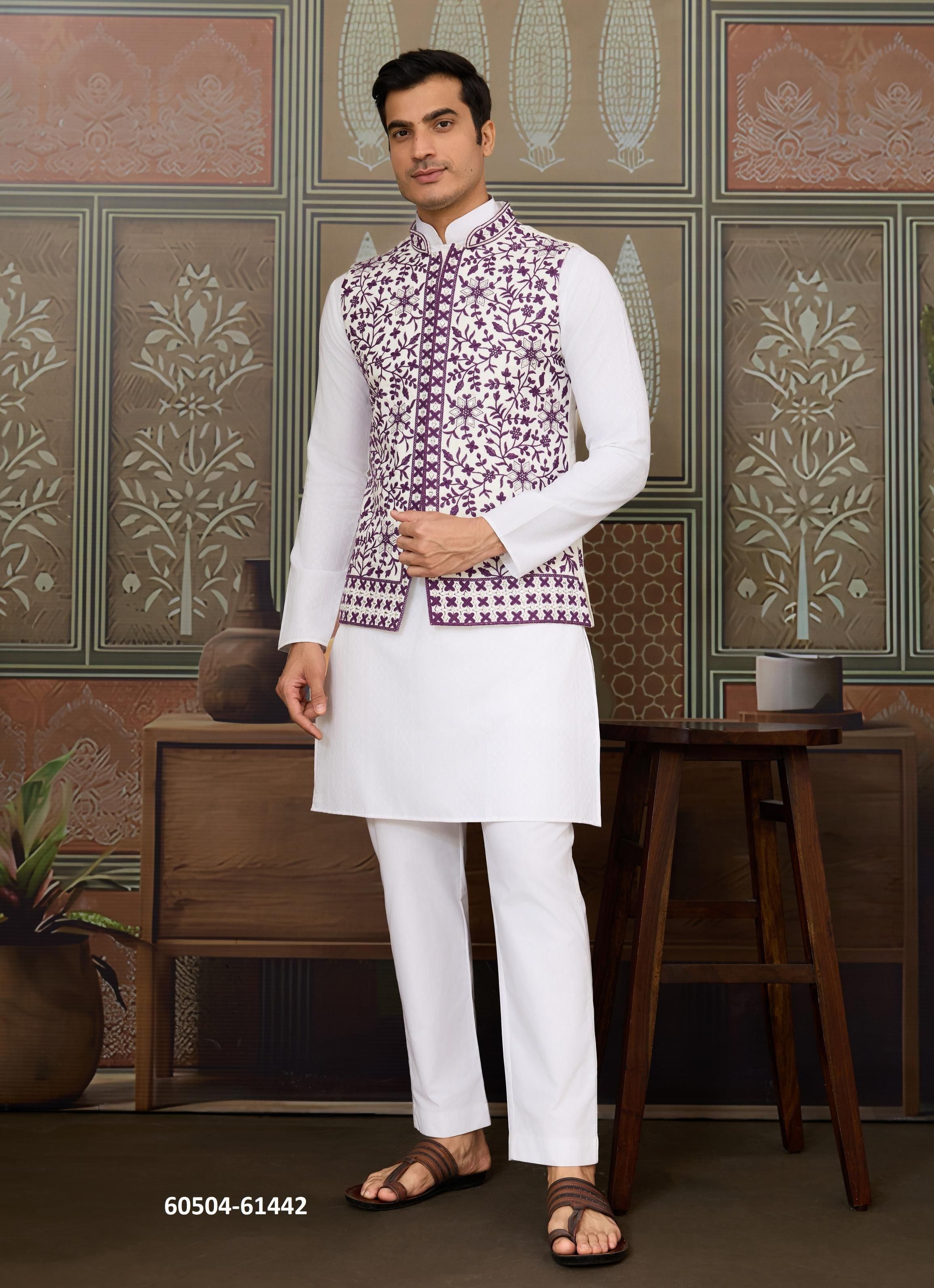 ROYAL DRAPE 3 - Catalog # 60504 (Set of 6 Men's Ethnic Wear) MADE IN INDIA BY MEHERIYA ROYAL DRAPE 3 - Catalog # 60504 (Set of 6 Men's Ethnic Wear) MADE IN INDIA BY MEHERIYA