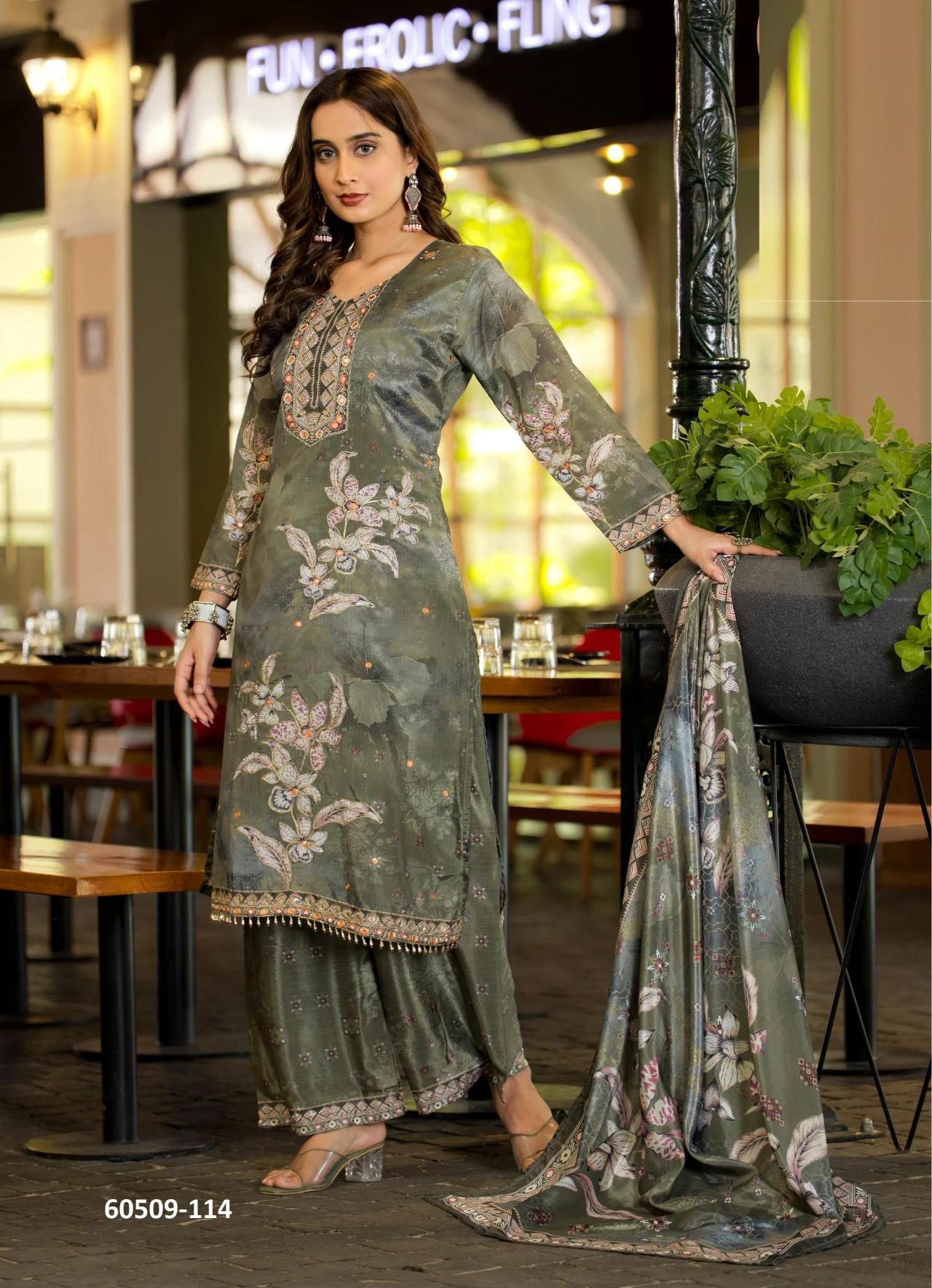 THREAD THRILL 113-116 - Catalog # 60509 (Set of 4 Readymade Salwar Suits) MADE IN INDIA BY JAGRAASA