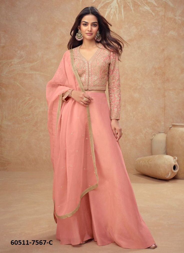 NOOR - Catalog # 60511 (Set of 3 Indo-Western Outfits) MADE IN INDIA BY GULKAYRA DESIGNER