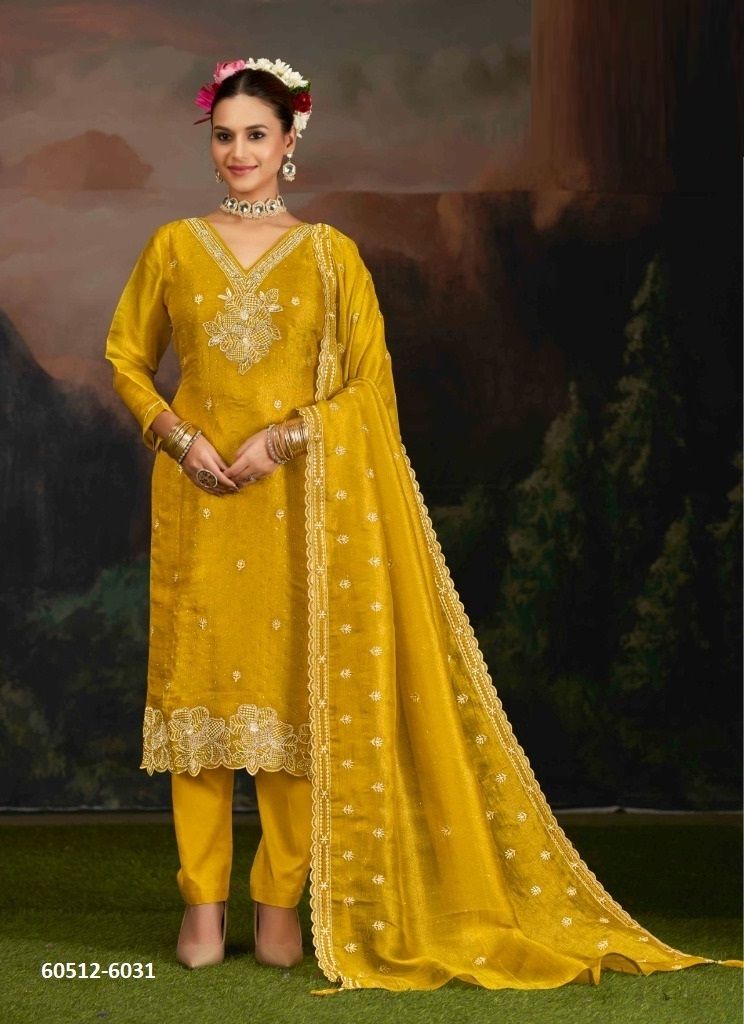 FARZANA - Catalog # 60512 (Set of 4 Semi-Stitched / Un-Stitched Suits) MADE IN INDIA BY KALARANG FARZANA - Catalog # 60512 (Set of 4 Semi-Stitched / Un-Stitched Suits) MADE IN INDIA BY KALARANG