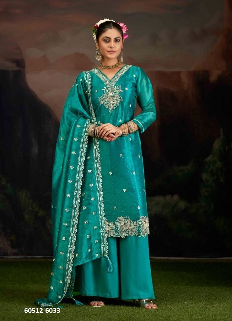 FARZANA - Catalog # 60512 (Set of 4 Semi-Stitched / Un-Stitched Suits) MADE IN INDIA BY KALARANG FARZANA - Catalog # 60512 (Set of 4 Semi-Stitched / Un-Stitched Suits) MADE IN INDIA BY KALARANG