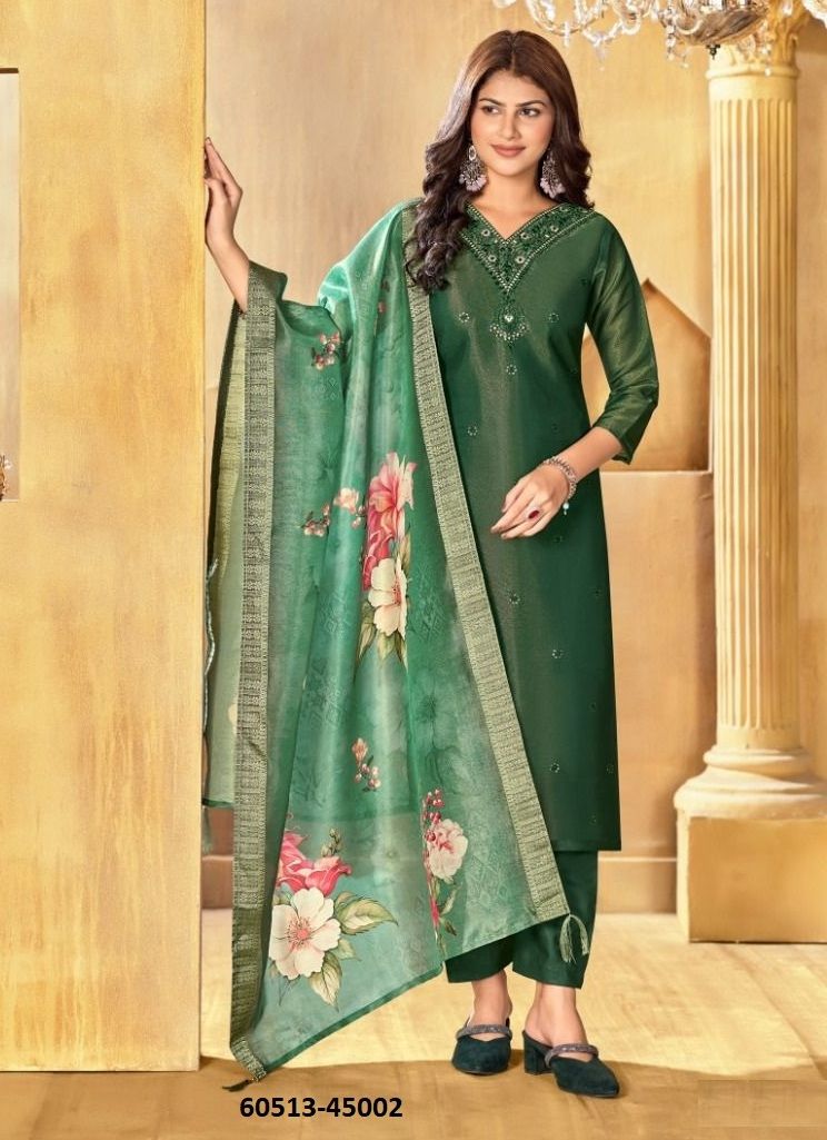 ALFAAZ 3 - Catalog # 60513 (Set of 12 Readymade Salwar Suits) MADE IN INDIA BY JAGRAASA