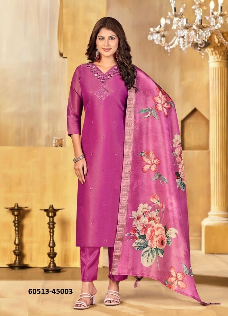ALFAAZ 3 - Catalog # 60513 (Set of 12 Readymade Salwar Suits) MADE IN INDIA BY JAGRAASA