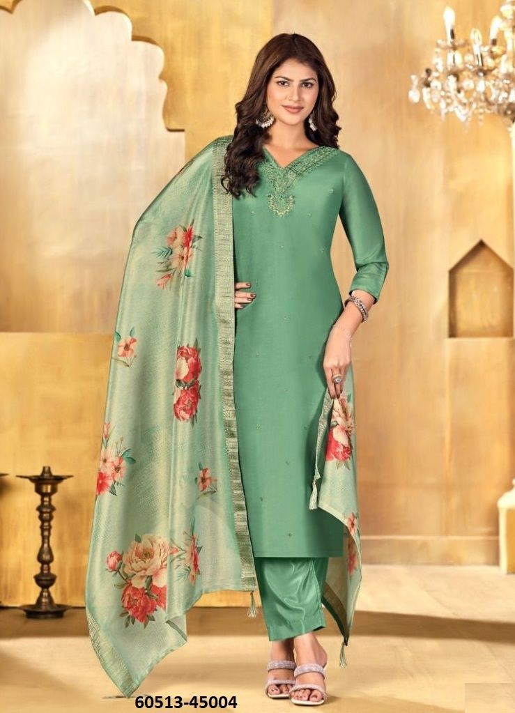ALFAAZ 3 - Catalog # 60513 (Set of 12 Readymade Salwar Suits) MADE IN INDIA BY JAGRAASA